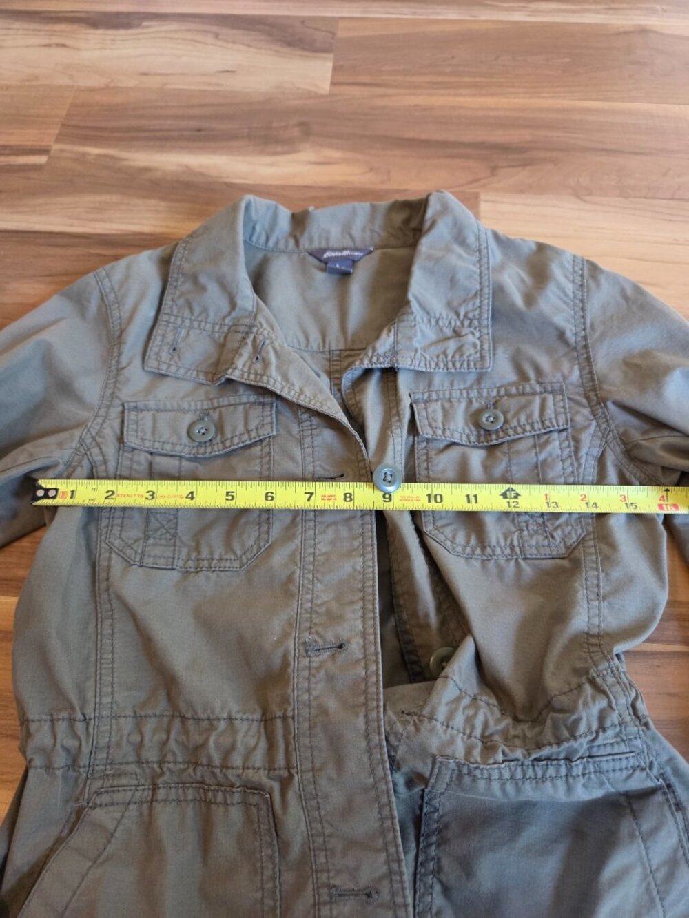 Eddie Bauer Olive Green Lightweight Utility Jacket Women's Size XS - Picture 10 of 11